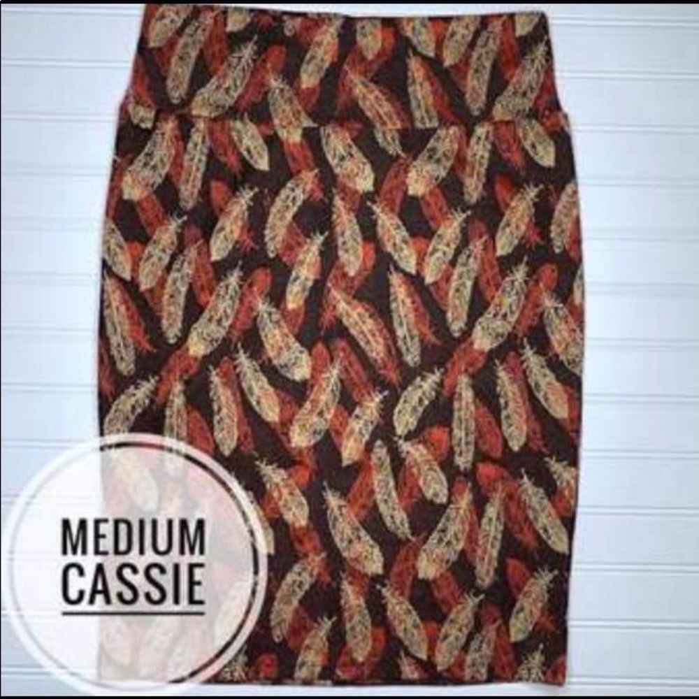 Medium Cassie pencil skirt with Feathers! NWT